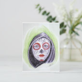 Zuckerschädel Postkarte (Stehend Vorderseite)