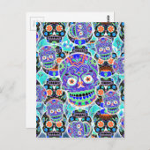 Zuckerschädel Postkarte (Vorne/Hinten)