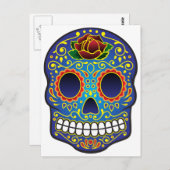 Zuckerschädel Postkarte (Vorne/Hinten)