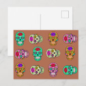 Zuckerschädel Postkarte (Vorne/Hinten)