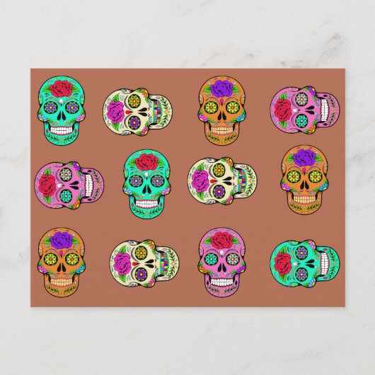 Zuckerschädel Postkarte (Vorderseite)