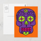 Zuckerschädel Postkarte (Vorne/Hinten)