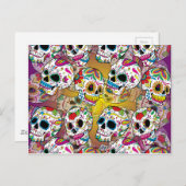 Zuckerschädel Postkarte (Vorne/Hinten)