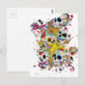 Zuckerschädel Postkarte (Vorne/Hinten)