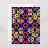 Zuckerschädel Postkarte (Vorne/Hinten)