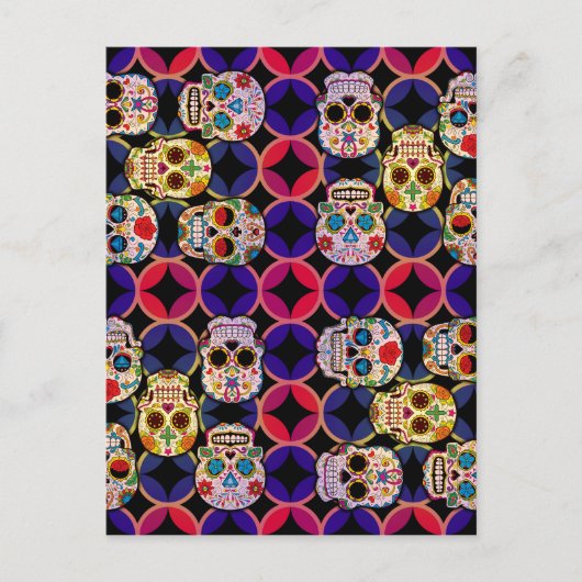 Zuckerschädel Postkarte (Vorderseite)