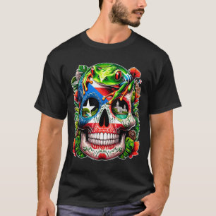 Zuckerschädel Puerto Rico Tag der Regierung T-Shirt