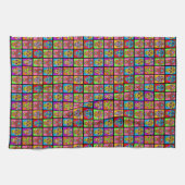 Zuckerschädel-Quadrate Geschirrtuch (Horizontal)