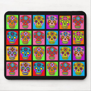 Zuckerschädel-Quadrate Mousepad