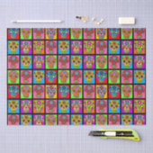 Zuckerschädel-Quadrate Seidenpapier (Handwerk)