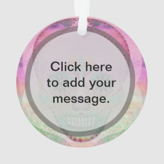 Zuckerschädel-Regenbogen-Herz-Baum des Leben-Tages Ornament