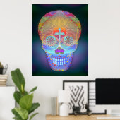 Zuckerschädel, Regenbogentag der Toten Poster (Heimbüro)