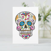 Zuckerschädel RSVP Karte (Stehend Vorderseite)