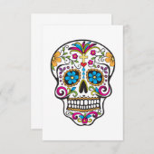 Zuckerschädel RSVP Karte (Vorne/Hinten)