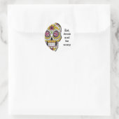 Zuckerschädel Runder Aufkleber (Tasche)