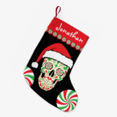 Zuckerschädel Sankt kundengerecht Kleiner Weihnachtsstrumpf (Vorderansicht (hängend))