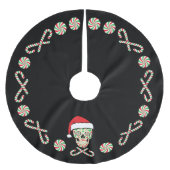 Zuckerschädel Sankt kundengerecht Polyester Weihnachtsbaumdecke (Vorderseite)