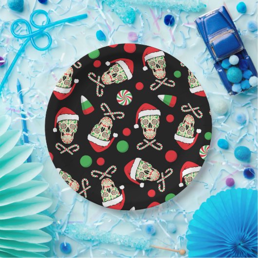 Zuckerschädel Sankt Pappteller (Party)