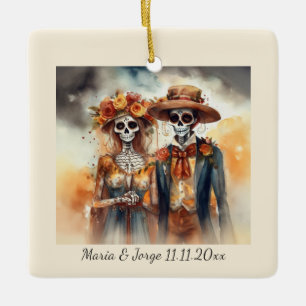 Zuckerschädel-Schatz Dia de los Muertos Keramikornament