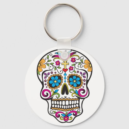 Zuckerschädel Schlüsselanhänger (Vorderseite)