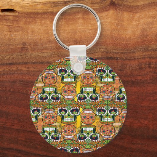 Zuckerschädel Schlüsselanhänger (Vorderseite)