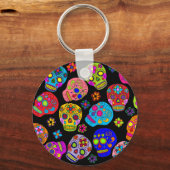 Zuckerschädel Schlüsselanhänger (Vorderseite)