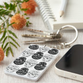 Zuckerschädel-Schlüsselanhänger BESONDERS Schlüsselanhänger (Vorderseite rechts)