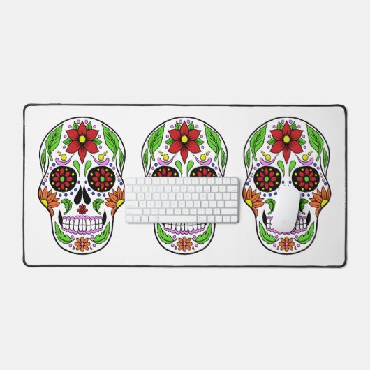 Zuckerschädel Schreibtischunterlage (Tastatur & Maus)