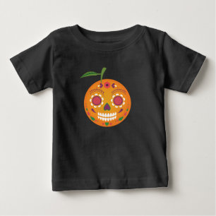 Zuckerschädel-Schwarz-Kleinkind-T - Shirt