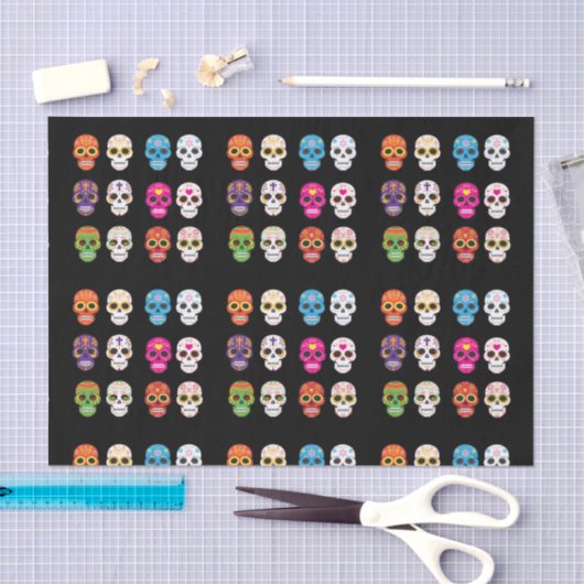 Zuckerschädel-Seidenpapier Seidenpapier (Handwerk)