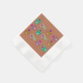 Zuckerschädel Serviette (Ecke)