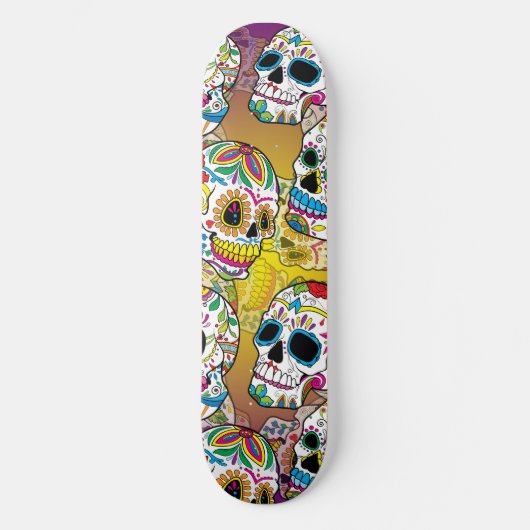 Zuckerschädel Skateboard (Vorderseite)