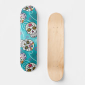Zuckerschädel Skateboard (Vorderseite)