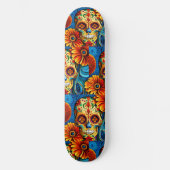 Zuckerschädel Skateboard (Vorderseite)