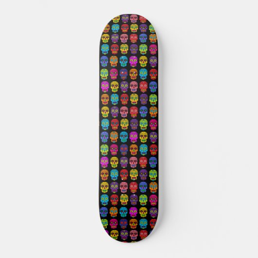Zuckerschädel Skateboard (Vorderseite)