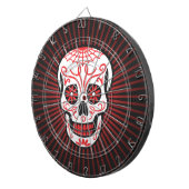 Zuckerschädel sprengte Schwarzes Dartscheibe (Vorderseite rechts)