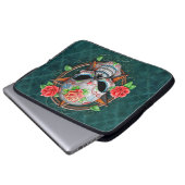 Zuckerschädel-Stern, blau Laptopschutzhülle (Vorne Knopf)