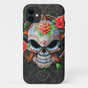 Zuckerschädel-Stern, grau Case-Mate iPhone Hülle