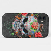 Zuckerschädel-Stern, grau Case-Mate iPhone Hülle (Rückseite (Horizontal))