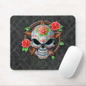 Zuckerschädel-Stern, grau Mousepad (Mit Mouse)