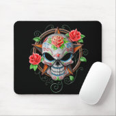 Zuckerschädel-Stern, schwarz Mousepad (Mit Mouse)