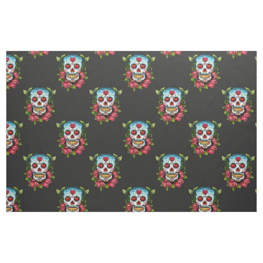 Zuckerschädel Stoff (Yard (91,4 cm))