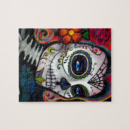 Zuckerschädel-Süßigkeit Puzzle (Horizontal)