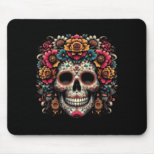 Zuckerschädel-Tag der Regierungsbehörde Dia De Mousepad (Vorne)