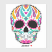 Zuckerschädel-Tag der Toten Aufkleber (Blatt)