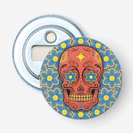 Zuckerschädel - Tag der Toten (Blaue Milchsorten) Flaschenöffner