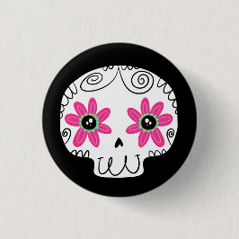 Zuckerschädel-Tag der Toten Button