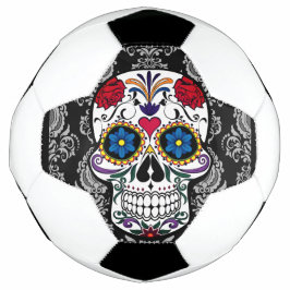 Zuckerschädel "Tag der Toten" Damaskatüre Custom Fußball
