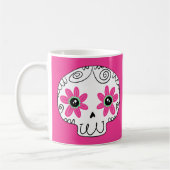 Zuckerschädel-Tag der Toten Kaffeetasse (Links)