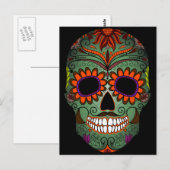 Zuckerschädel-Tag der Toten Postkarte (Vorne/Hinten)